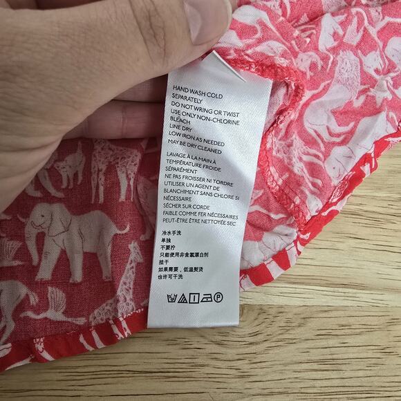 Maeve by Anthropologie Tank Top Womens 6 Animal Print Sleeveless Blouse Red - Picture 4 of 9